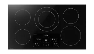Sharp SDH3652DB 36 In. Width Induction Cooktop, European Black Mirror Finish Made With Premium Schott Glass Electric electric stove with convection oven