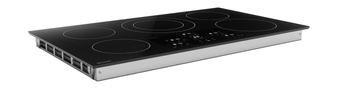 Sharp SDH3652DB 36 In. Width Induction Cooktop, European Black Mirror Finish Made With Premium Schott Glass