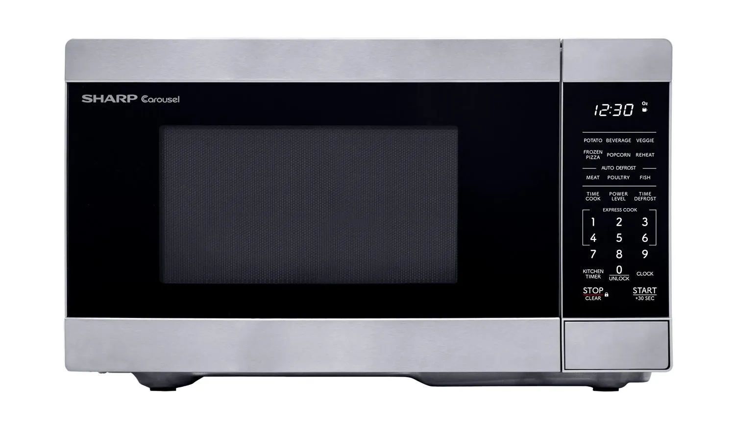 Sharp SMC0962KS Sharp 0.9 Cu. Ft. 900W Stainless Steel Countertop Microwave Oven Microwave Ovens smart sensor microwave oven