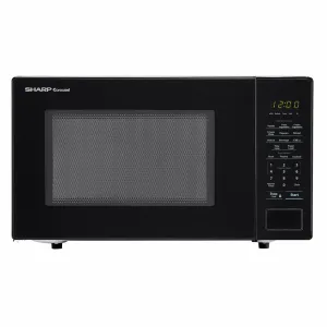 Sharp SMC1131CB 1.1 Cu. Ft. 1000W Sharp Countertop Black Microwave Microwave Ovens large capacity kitchen microwave