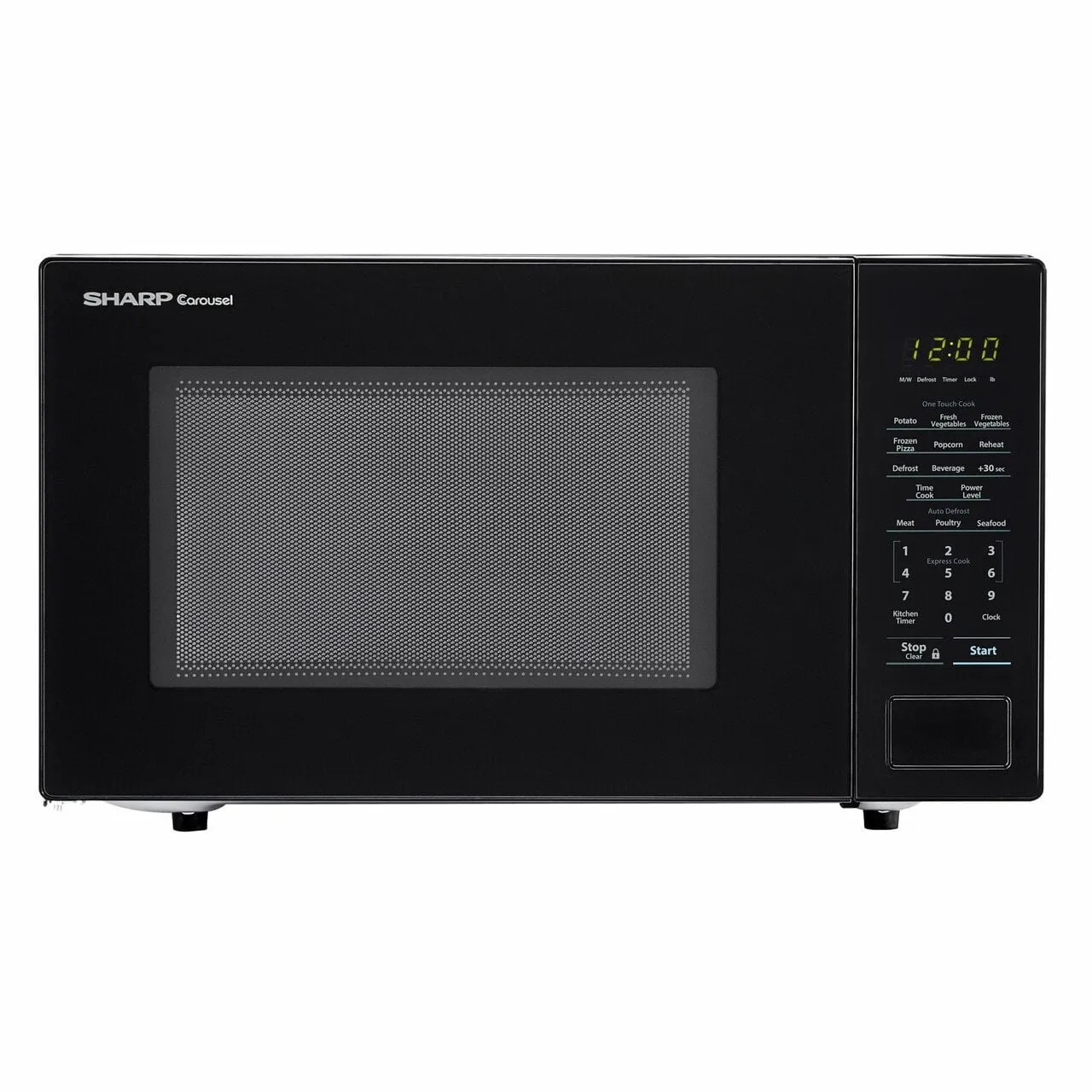 Sharp SMC1131CB 1.1 Cu. Ft. 1000W Sharp Countertop Black Microwave Microwave Ovens large capacity kitchen microwave