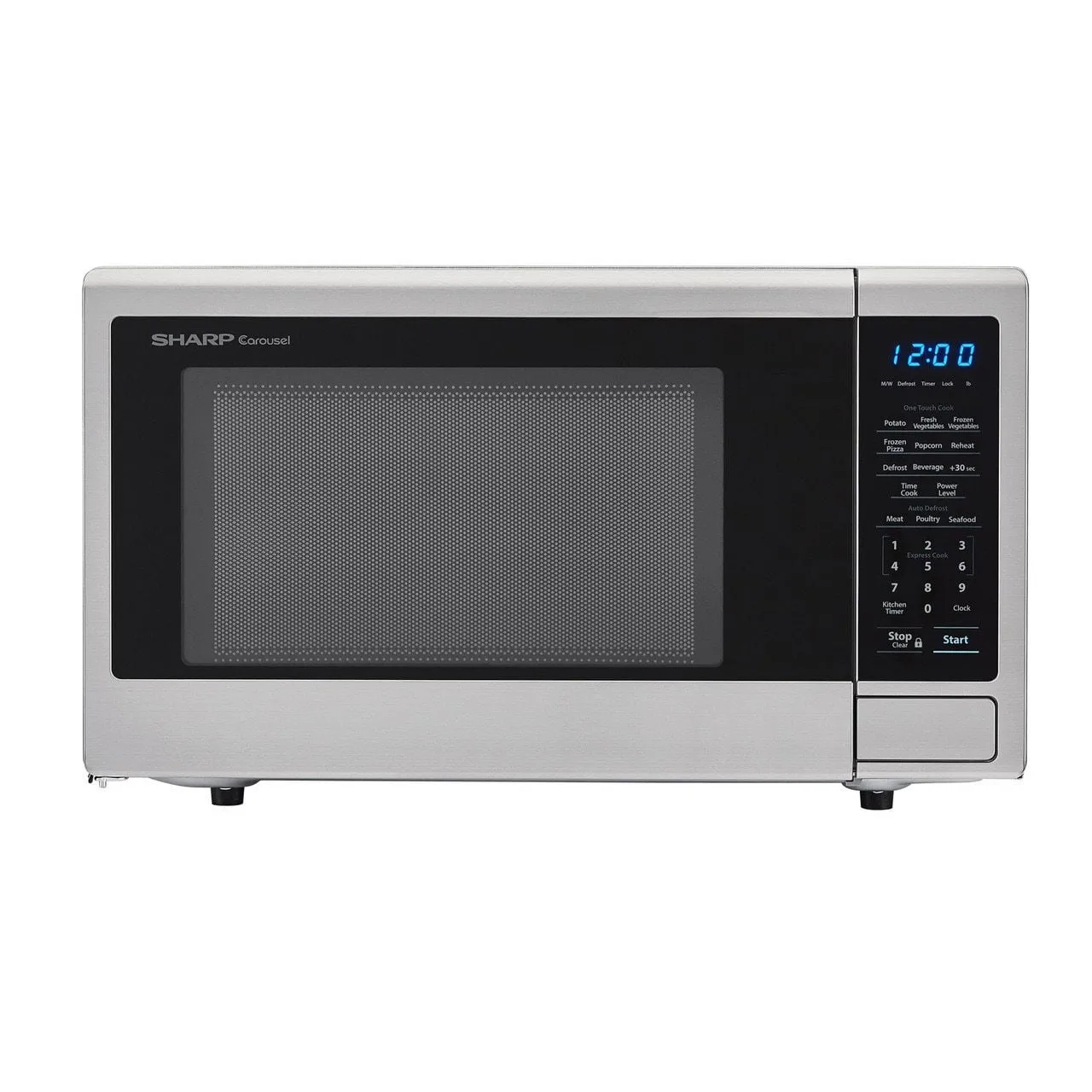 Sharp SMC1132CS 1.1 Cu. Ft. 1000W Sharp Stainless Steel Carousel Countertop Microwave Oven Countertop Microwaves compact countertop microwave oven