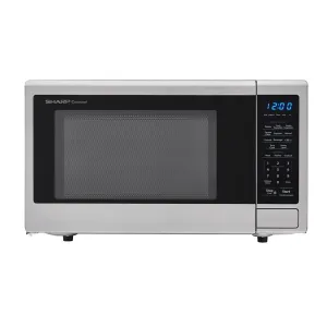 Sharp SMC1132CS 1.1 Cu. Ft. 1000W Sharp Stainless Steel Carousel Countertop Microwave Oven Countertop Microwaves compact countertop microwave oven