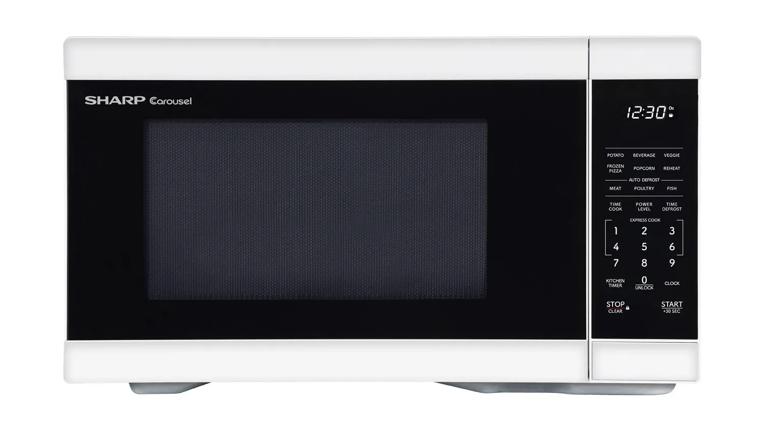 Sharp SMC1161KW Sharp 1.1 Cu. Ft. 1000W White Countertop Microwave Oven Microwave Ovens smart sensor microwave oven