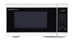 Sharp SMC1161KW Sharp 1.1 Cu. Ft. 1000W White Countertop Microwave Oven Microwave Ovens smart sensor microwave oven