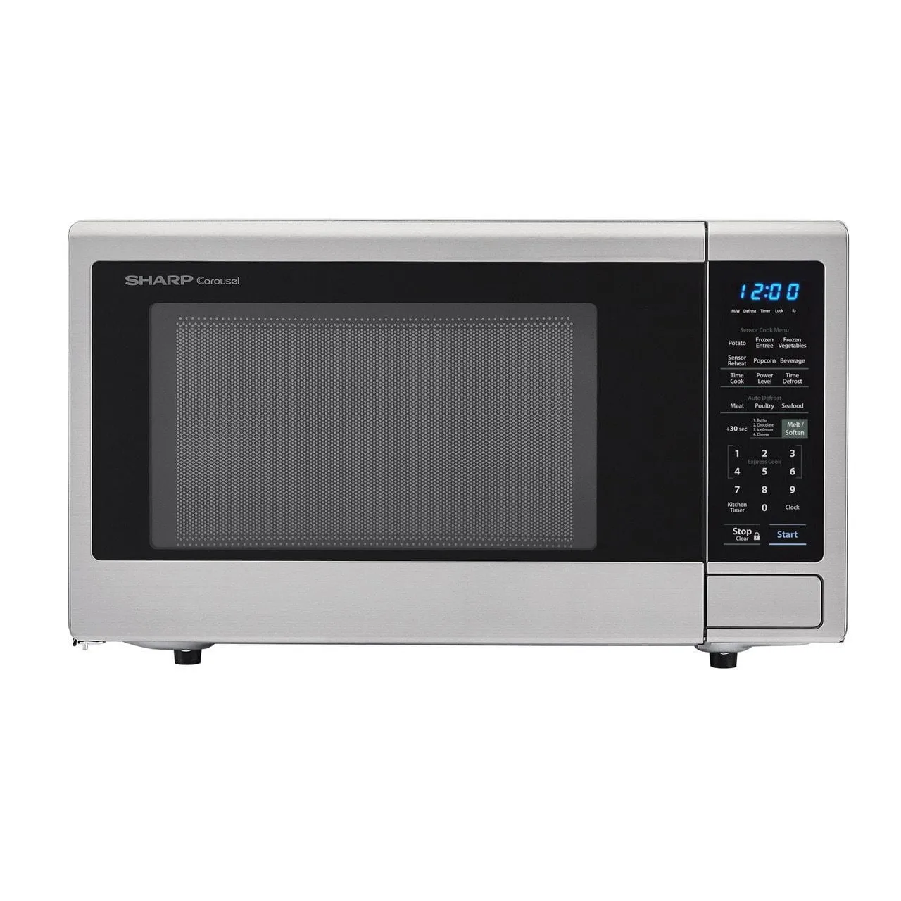 Sharp SMC1442CS 1.4 Cu. Ft. 1000W Sharp Stainless Steel Carousel Countertop Microwave Oven Microwave Ovens large capacity kitchen microwave