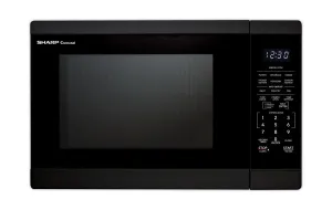 Sharp SMC1461KB Sharp 1.4 Cu. Ft. 1100W Black Countertop Microwave Oven Microwave Ovens smart sensor microwave oven