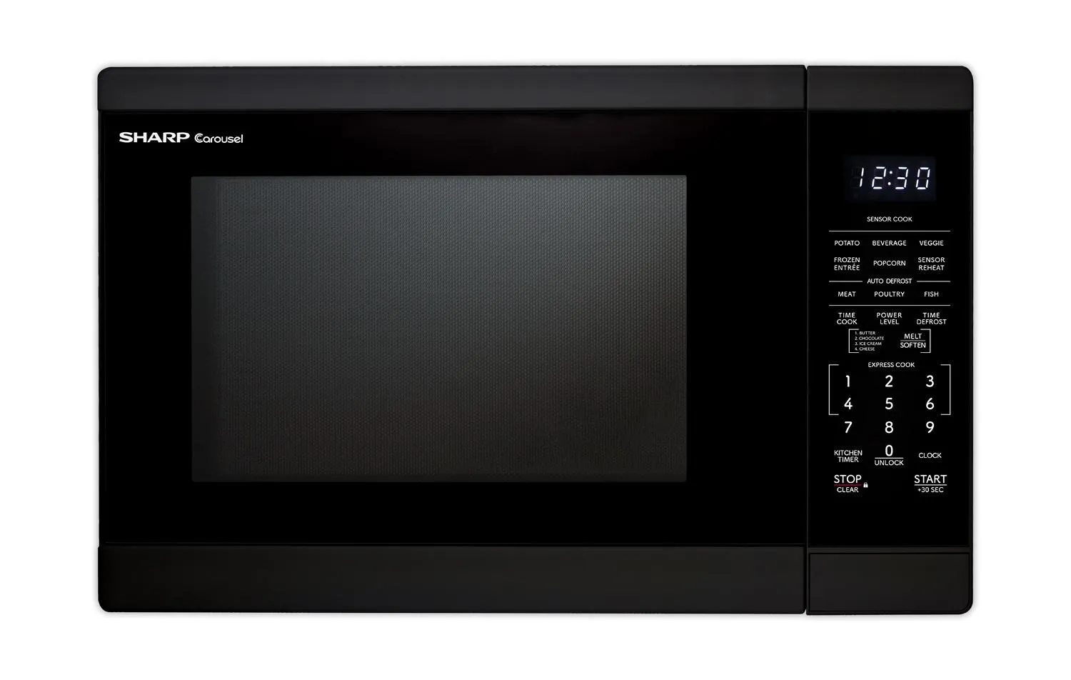 Sharp SMC1461KB Sharp 1.4 Cu. Ft. 1100W Black Countertop Microwave Oven Microwave Ovens smart sensor microwave oven