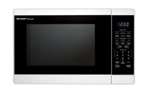 Sharp SMC1461KW Sharp 1.4 Cu. Ft. 1100W White Countertop Microwave Oven Countertop Microwaves compact countertop microwave oven