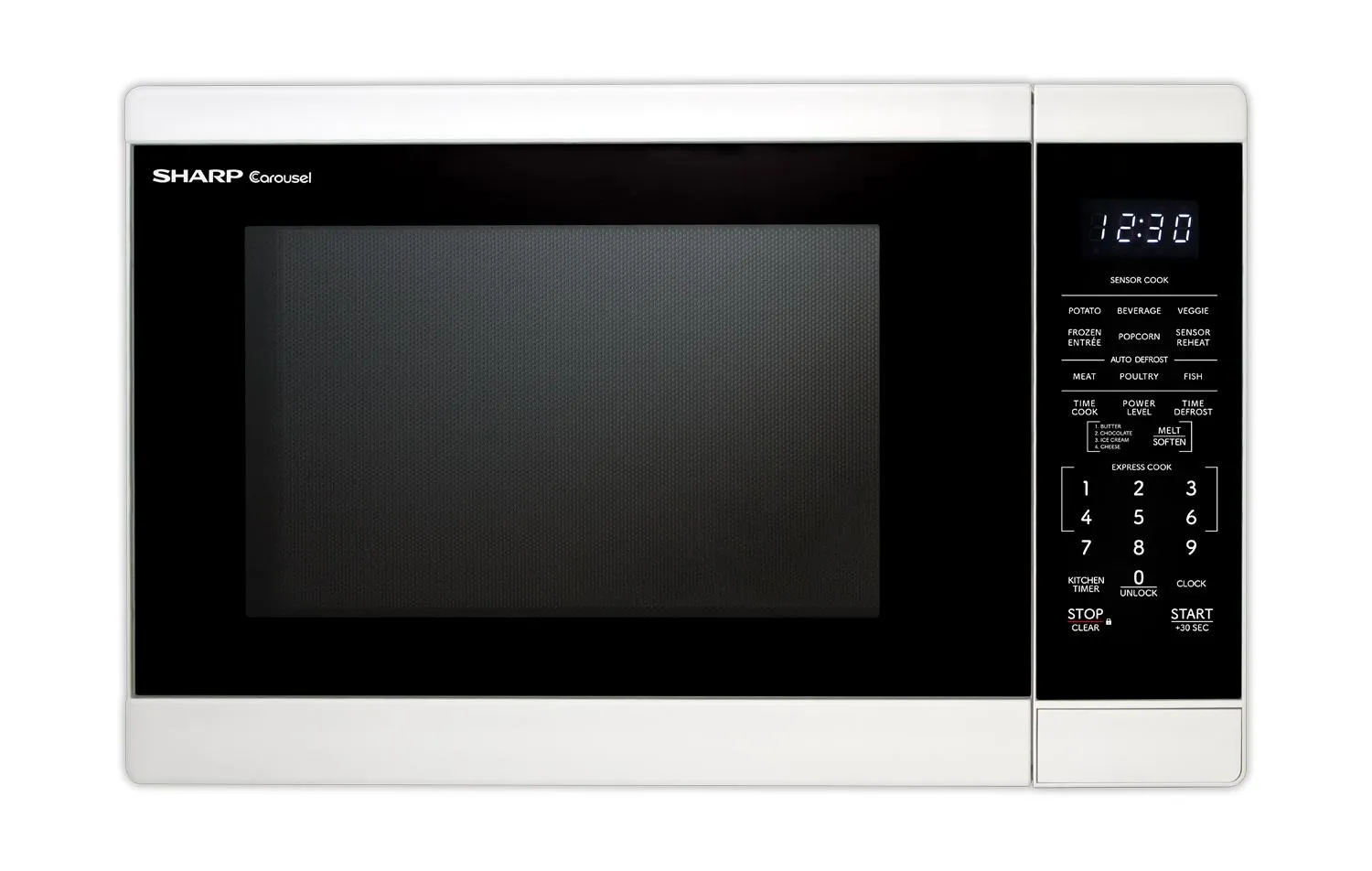 Sharp SMC1461KW Sharp 1.4 Cu. Ft. 1100W White Countertop Microwave Oven Countertop Microwaves compact countertop microwave oven