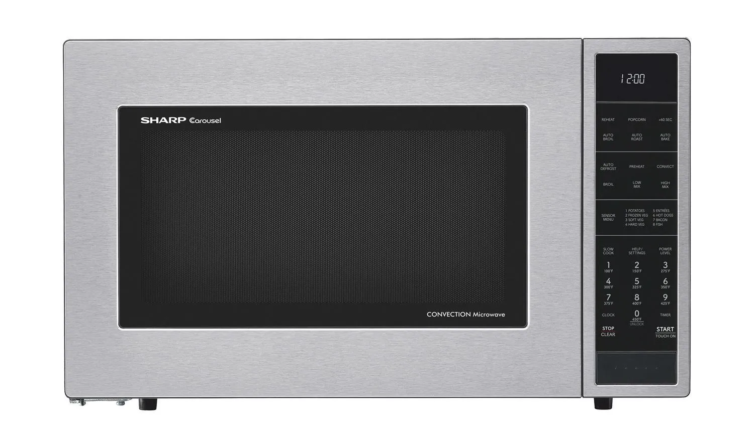 Sharp SMC1585KS Sharp 1.5 Cu. Ft. 900W Stainless Steel Convection Countertop Microwave Oven Countertop Microwaves compact countertop microwave oven