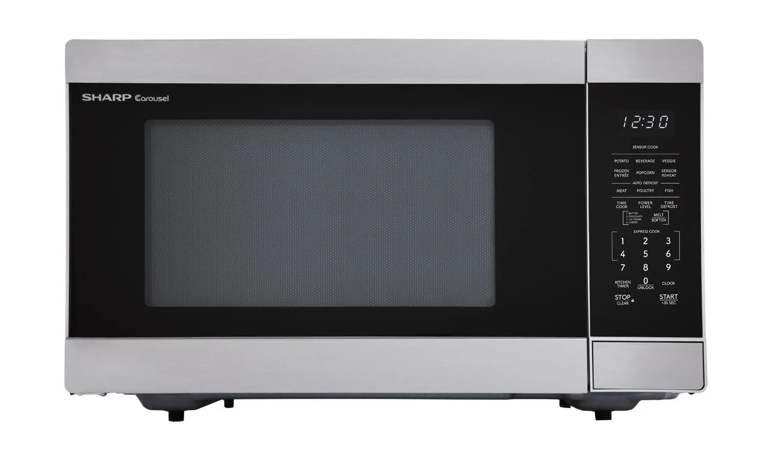 Sharp SMC1662KS Sharp 1.6 Cu. Ft. 1100W Stainless Steel Countertop Microwave Oven Microwave Ovens smart sensor microwave oven