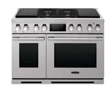 Signature Kitchen Suite SKSDR480SIS Signature Kitchen Suite 36" Dual Fuel Range With Sous Vide, Induction, Steam Assisted, Sabbath Mode, Easy Clean Professional Ranges commercial oven for home kitchen