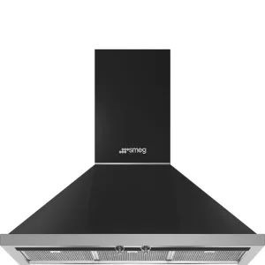 Smeg KPF36UAN 36" Portofino Chimney Hood, Pewter Ventilation Range Hoods high suction kitchen exhaust hood