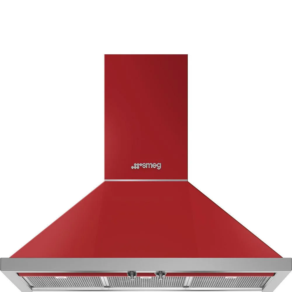 Smeg KPF36URD Hood Red Kpf36Urd Ventilation Range Hoods high suction kitchen exhaust hood