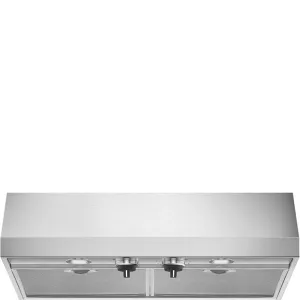 Smeg KUC30X 30" Pro-Style, Under Cabinet Hood, Stainless Steel Ventilation Range Hoods high suction kitchen exhaust hood