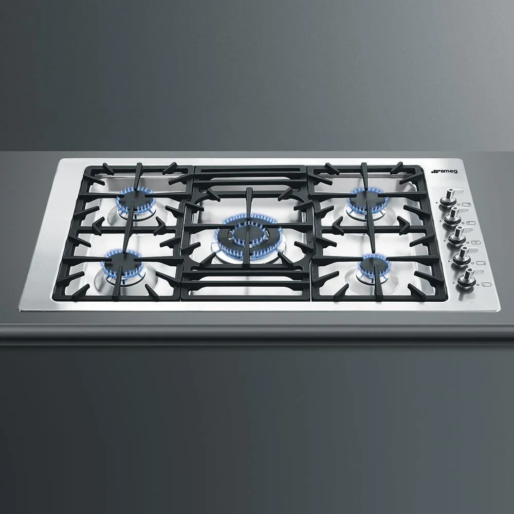 Smeg PGFU36X 36" Built-In Gas Cooktop