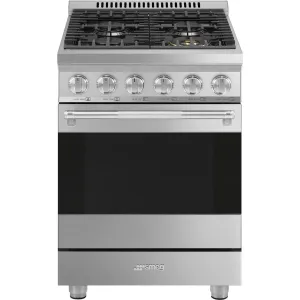 Smeg SPR24UGGX Range Stainless Steel Spr24Uggx Professional Ranges 6 burner professional gas range