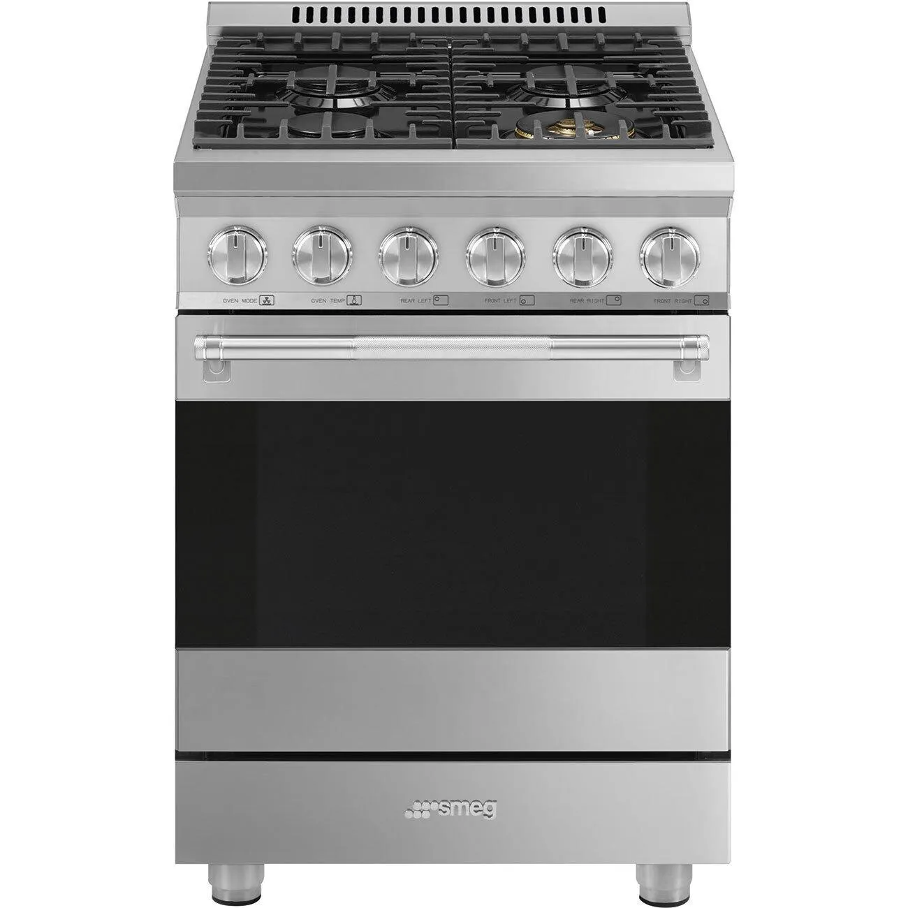 Smeg SPR24UGGX Range Stainless Steel Spr24Uggx Professional Ranges 6 burner professional gas range