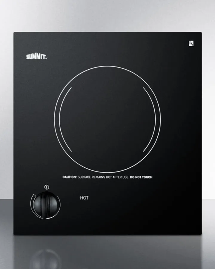 Summit CR1115 115V Single Burner Cooktop In Black Ceramic Glass, Made In Europe Cooktops 5 burner cooktops sale