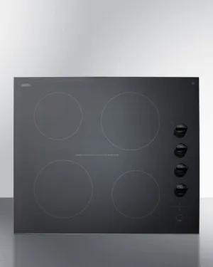 Summit CR4B242BL 24" Wide 230V 4-Burner Radiant Cooktop Electric electric stove with convection oven