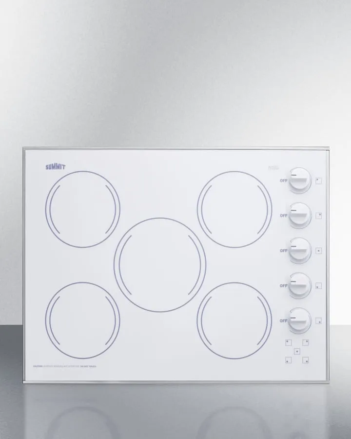 Summit CR5B274W 27" Wide 230V 5-Burner Radiant Cooktop Electric electric stove with convection oven