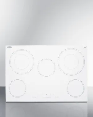 Summit CR5B30T8W 30" Wide 208-240V 5-Burner Radiant Cooktop Electric electric stove with convection oven