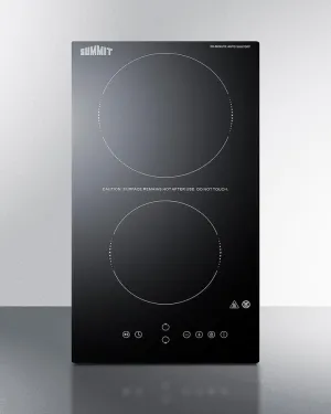 Summit CRH2BT30230 12" Wide 230V 2-Burner Radiant Cooktop With Safety Shutoff Electric electric stove with convection oven