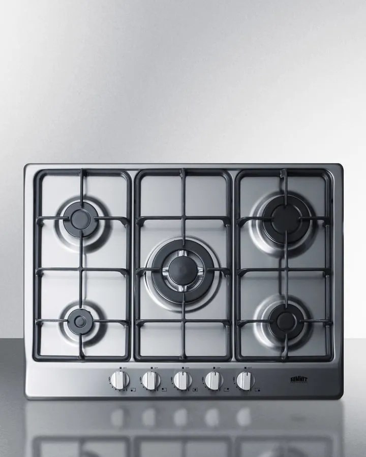 Summit GC527SS 27" Wide 5-Burner Gas Cooktop Gas 4 burner gas range for kitchen