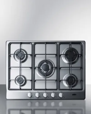 Summit GC527SS 27" Wide 5-Burner Gas Cooktop Gas 4 burner gas range for kitchen