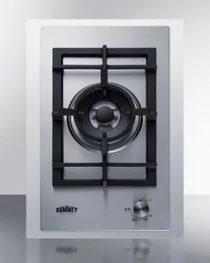 Summit GCJ1SSTK15 15" Wide 1-Burner Gas Cooktop In Stainless Steel Cooktops ceramic electric cooktops