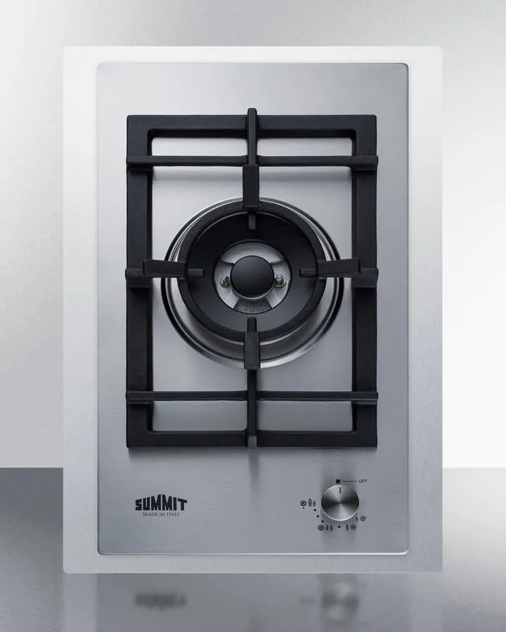 Summit GCJ1SSTK15 15" Wide 1-Burner Gas Cooktop In Stainless Steel Cooktops ceramic electric cooktops