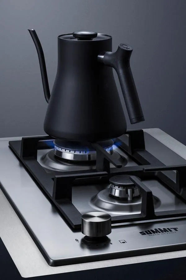 Summit GCJ2SSLPTK15 15" Wide 2-Burner Propane Gas Cooktop In Stainless Steel