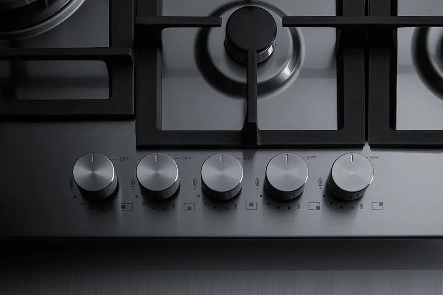 Summit GCJ5SS 30" Wide 5-Burner Gas Cooktop In Stainless Steel