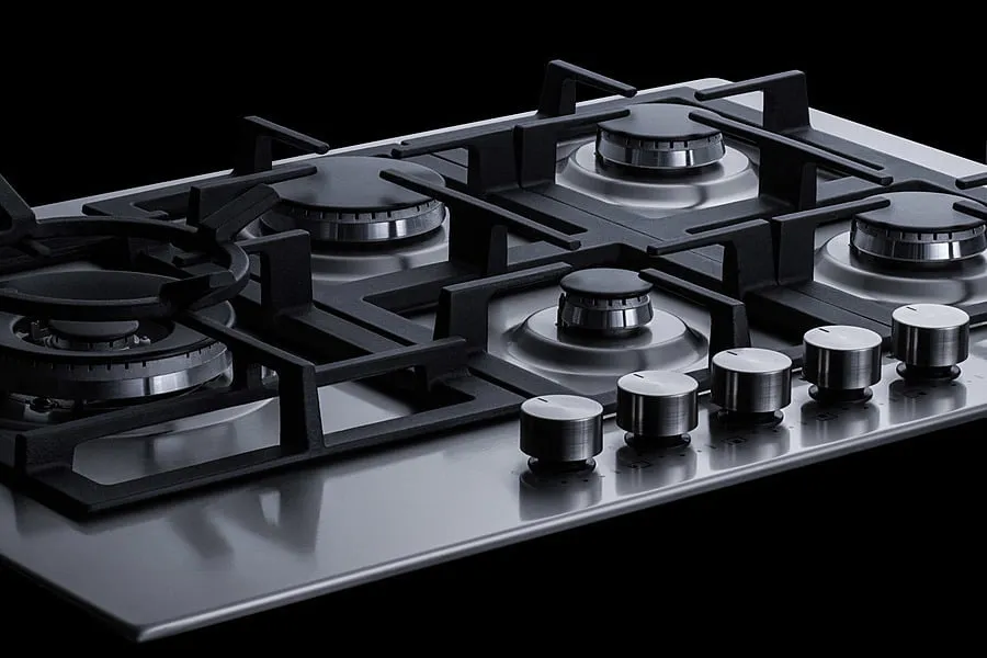 Summit GCJ5SS 30" Wide 5-Burner Gas Cooktop In Stainless Steel
