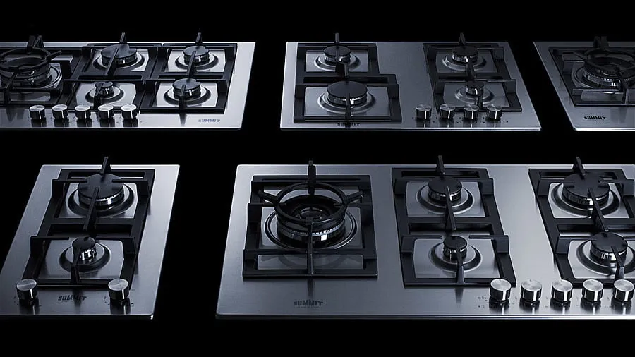 Summit GCJ5SS 30" Wide 5-Burner Gas Cooktop In Stainless Steel