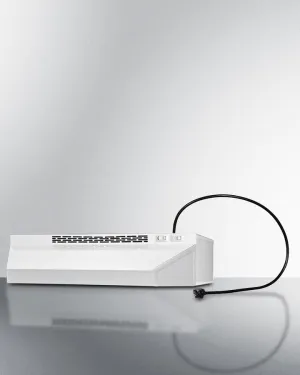 Summit H1624PTCRDWH 24" Under Cabinet Convertible Range Hood With Plug Ductless Hoods filterless ductless hood for apartment