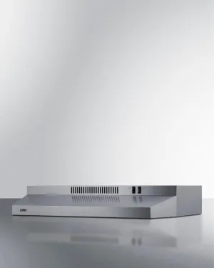 Summit H30RSS 30" Under Cabinet Convertible Range Hood Ductless Hoods filterless ductless hood for apartment