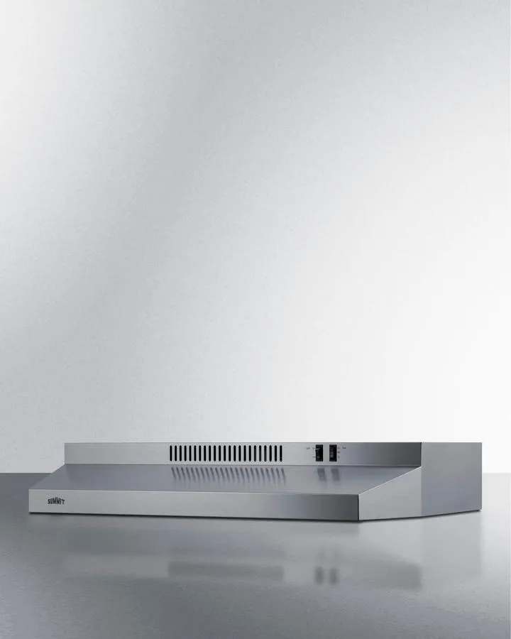 Summit H30RSSADA 30" Under Cabinet Convertible Range Hood, Ada Compliant Ducted Hoods high cfm ducted range hood