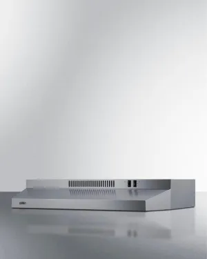 Summit H30RSSADA 30" Under Cabinet Convertible Range Hood, Ada Compliant Ducted Hoods high cfm ducted range hood
