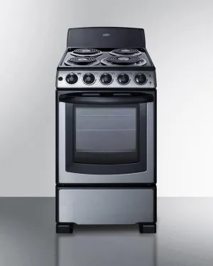 Summit PROEL20SS 20" Wide Electric Coil Range Freestanding Ranges freestanding dual fuel range 30 inch