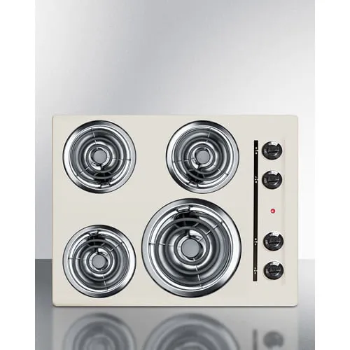 Summit SEL03 24" Wide 4-Burner Coil Cooktop Electric electric stove with convection oven