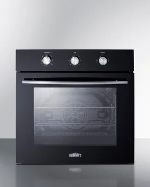 Summit SGW242BKLP 24" Wide Lp Gas Wall Oven Single Wall Ovens single oven with self-cleaning feature