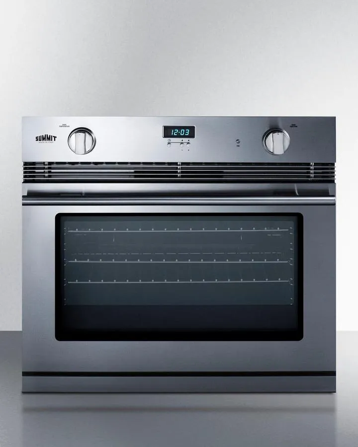 Summit SGWOGD30 30" Wide Gas Wall Oven Single Wall Ovens single oven with self-cleaning feature
