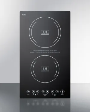 Summit SINC2220 Built-In Induction Cooktop With Two Zones, 3100 Watts, 220 Volts, And Black Ceran Smooth-Top Finish Electric electric stove with convection oven