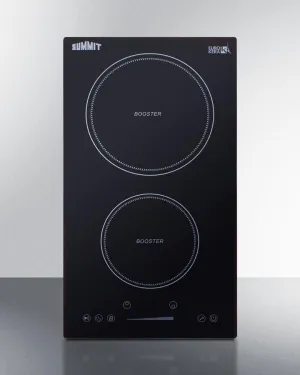 Summit SINC2B230B 12" Wide 208-240V 2-Zone Induction Cooktop Electric electric stove with convection oven