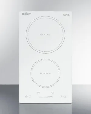 Summit SINC2B231W 12" Wide 208-240V 2-Zone Induction Cooktop Cooktops ceramic electric cooktops