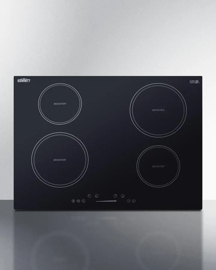 Summit SINC4B301B 30" Wide 208-240V 4-Zone Induction Cooktop Cooktops ceramic electric cooktops