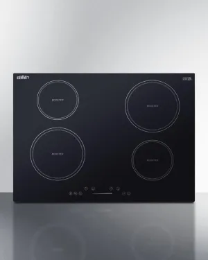Summit SINC4B301B 30" Wide 208-240V 4-Zone Induction Cooktop Electric electric stove with convection oven