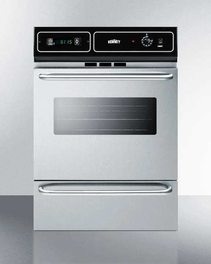Summit TEM721BKW 24" Wide Electric Wall Oven Single Wall Ovens electric wall oven with convection